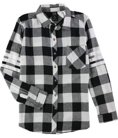 3 stripe Varsity Plaid Button Up Shirt