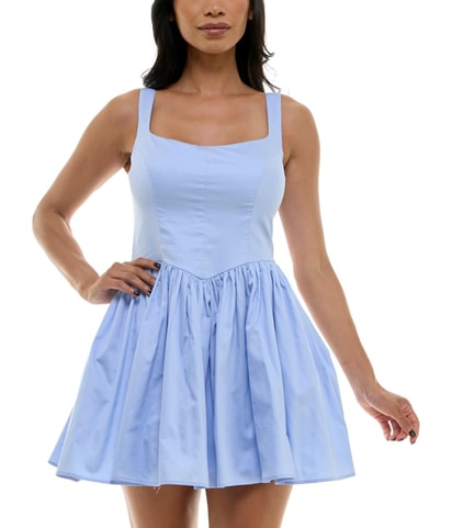 Pleated Mini Dress