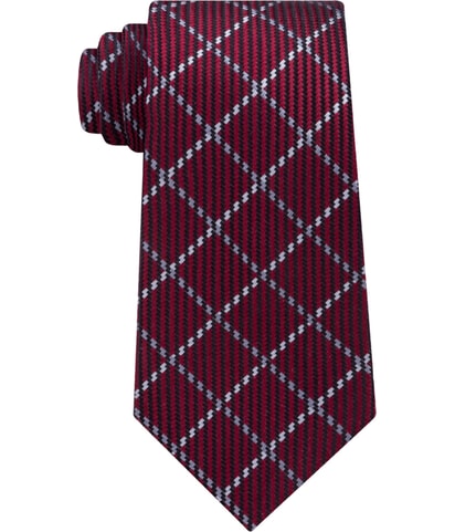 Texture Windowpane Self-tied Necktie
