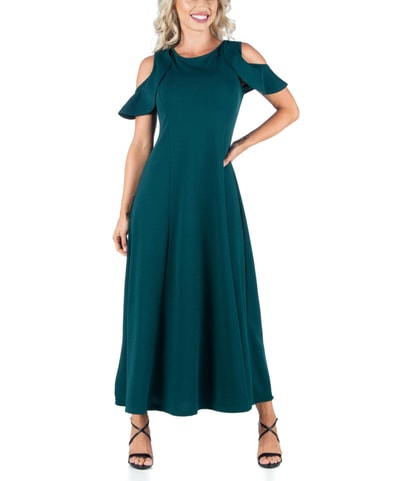 Ruffled Maxi A-line Dress