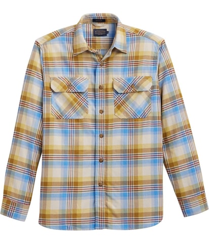 Plaid Double-Brushed Button Up Shirt