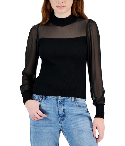 Meshed Pullover Sweater