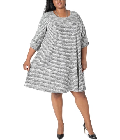 Textured Knit Swing Dress