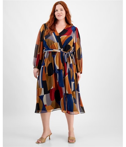 Faux Wrap Tunic Dress