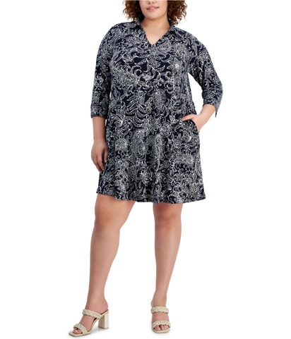 Printed Mini Dress