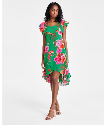 Floral High-Low Dress