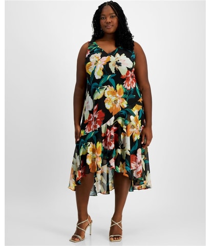 Floral High-Low Dress