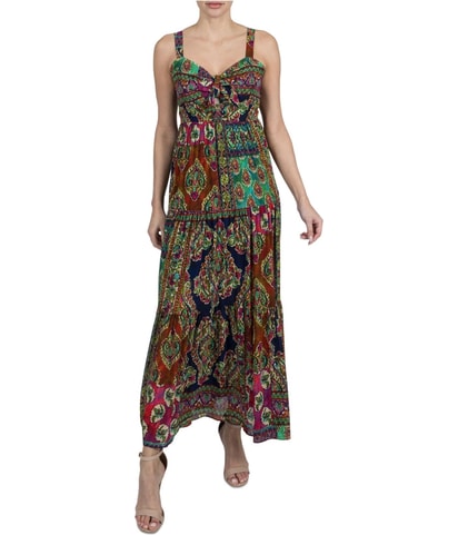Printed Tiered Maxi Dress