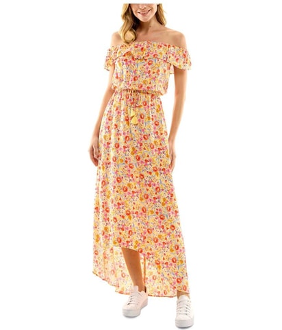 Drawstring Waist Sheath Maxi Dress