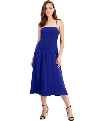 Mixed Media Fit & Flare Dress