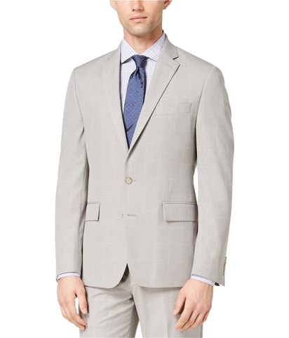 Windowpane Suit Two Button Blazer Jacket