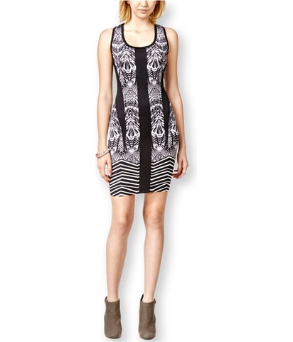 Printed Front Bodycon Dress