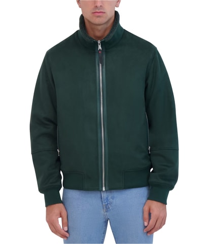 Faux Suede Bomber Jacket