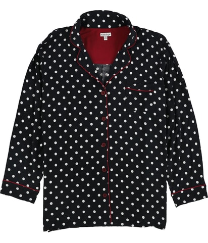 Polka Dot Button Down Pajama Tops