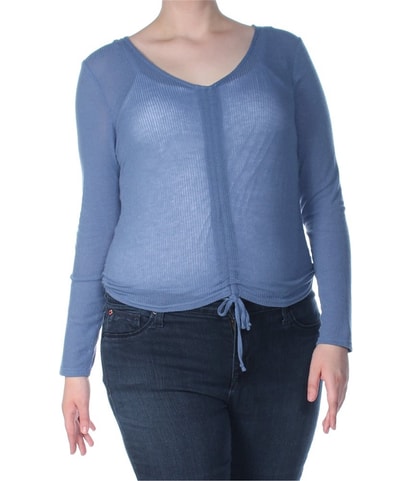 Drawstring Ruched Shell Blouse