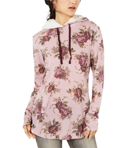 Sherpa-Trim Hoodie Sweatshirt
