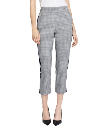 Plaid Tapered Cropped Capri Casual Pants