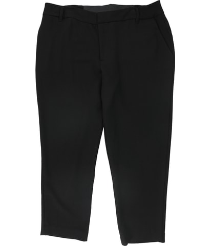Solid Tapered Cropped Capri Casual Pants