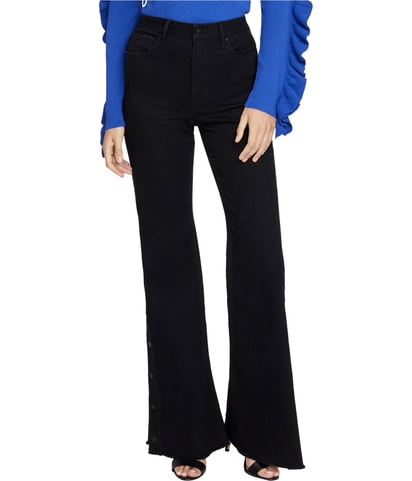 Snap Wide Leg Regular Jeans