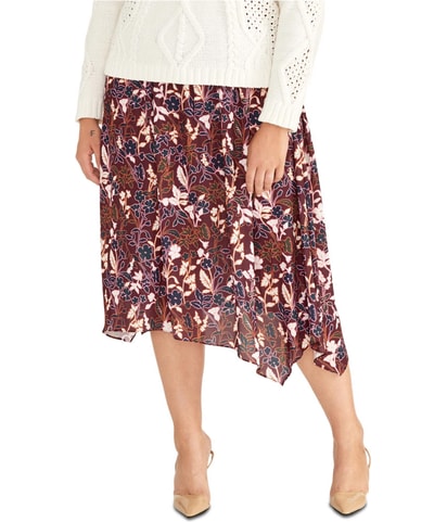 Floral Print A-line Skirt