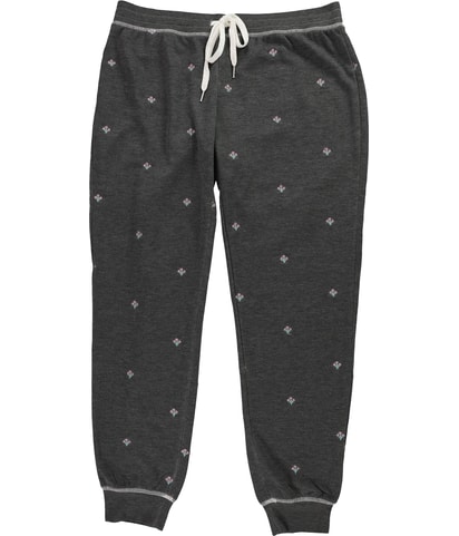 Embroidered Flowers Pajama Jogger Pants