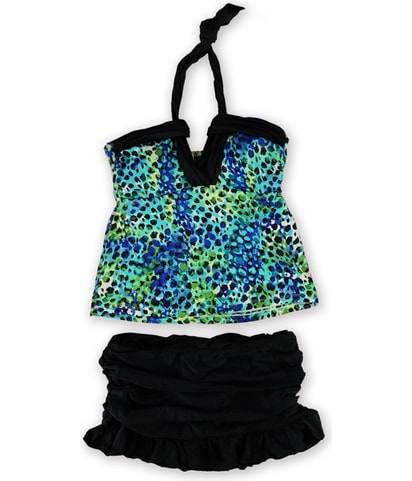 It's A Wrap Ruffled Skirtini 2 Piece Tankini