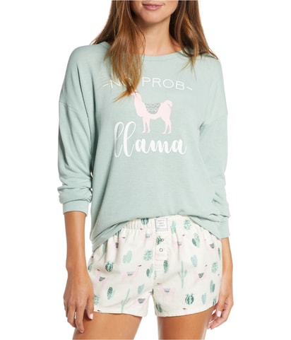 No Prob-Llama Thermal Pajama Shirt