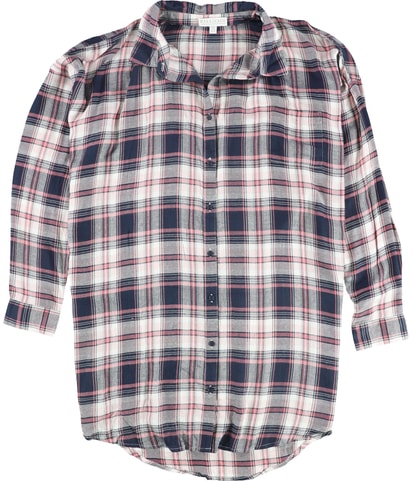 Plaid Pajama Shirt Dress