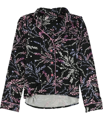 Floral Print Button Down Pajama Tops