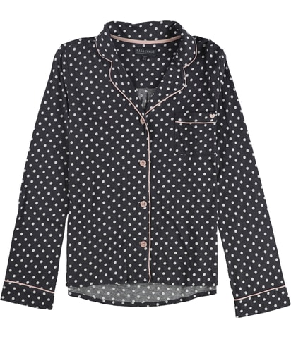 Polka Dot Button Down Pajama Tops