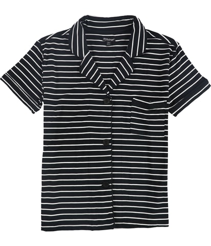 Striped Button Down Pajama Tops