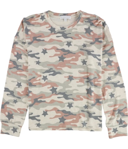 Camo Prints With Stars Pajama Sweater