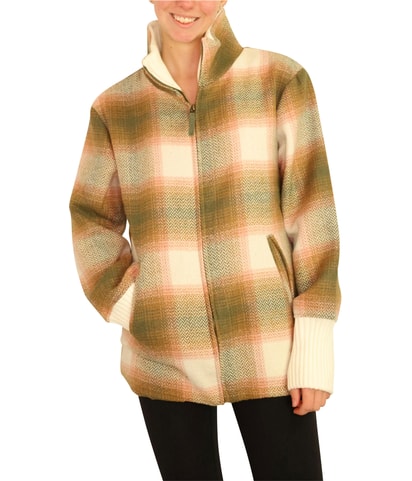 Full Zip Plaid Jacket
