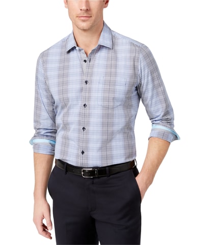 Blue Grid Button Up Shirt