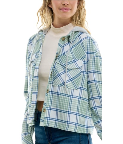 Flannel Hoodie Anorak Jacket