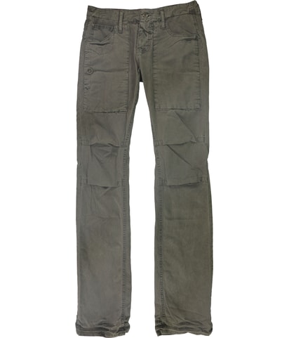 Button Fly Straight Leg Cargo Casual Pants