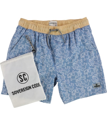 Printed Swim Bottom Trunks