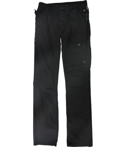 Textured Straight Leg Cargo Casual Pants