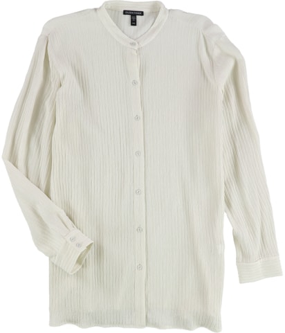 Textured Button Down Blouse