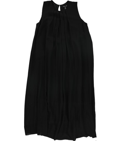 Solid Pleated Midi Dress