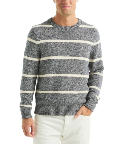 Striped Crewneck Pullover Sweater