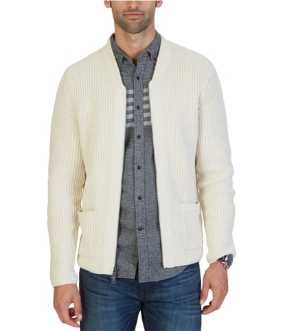 Shawl Collar Zipped Cardigan Sweater