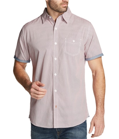 Printed Poplin Button Up Shirt