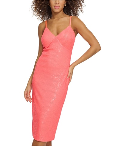 Sequin Mesh Midi A-line Dress