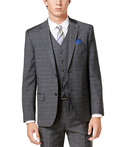 Ben Sherman Windowpane Two Button Blazer Jacket