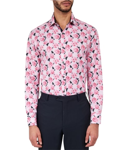 Floral Print Button Down Dress Shirt