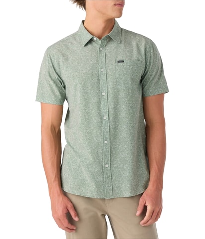 Ditsy-Print Button Up Shirt