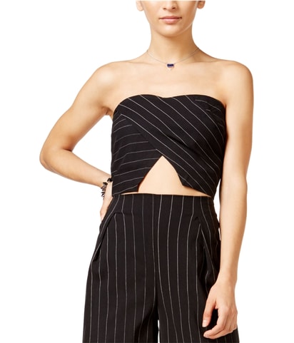 Pinstriped Strapless Halter Top Shirt