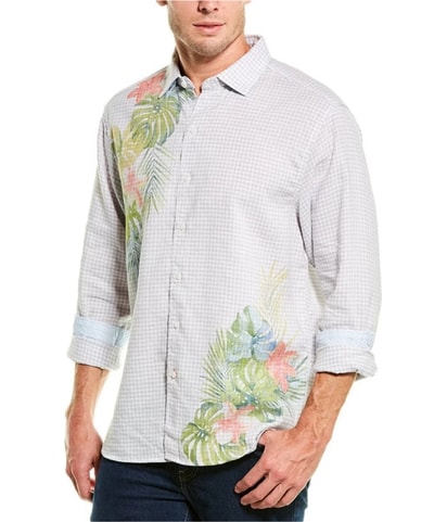 Gingham Blooms Button Up Shirt