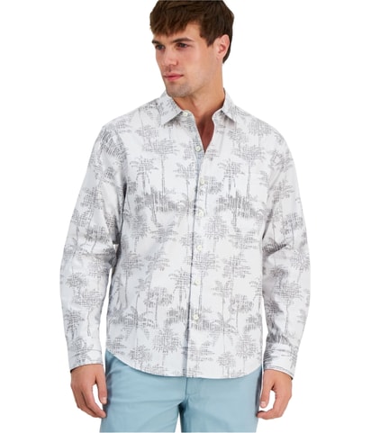 Palm Garden Chambray Button Up Shirt
